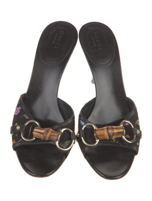 Gucci Flora Print Canvas Slides