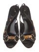 Gucci Flora Print Canvas Slingback Sandals