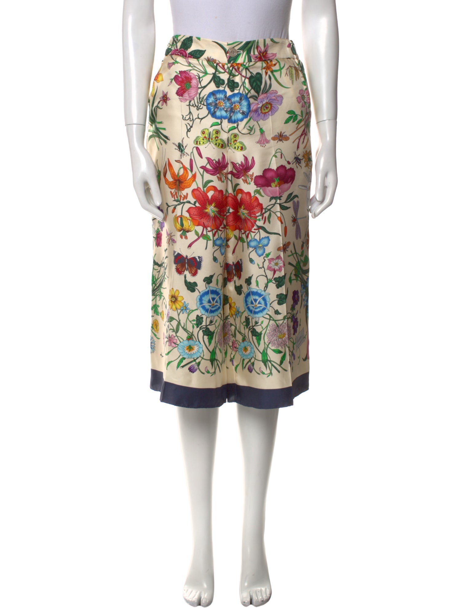 Gucci Silk Wide Leg Pants