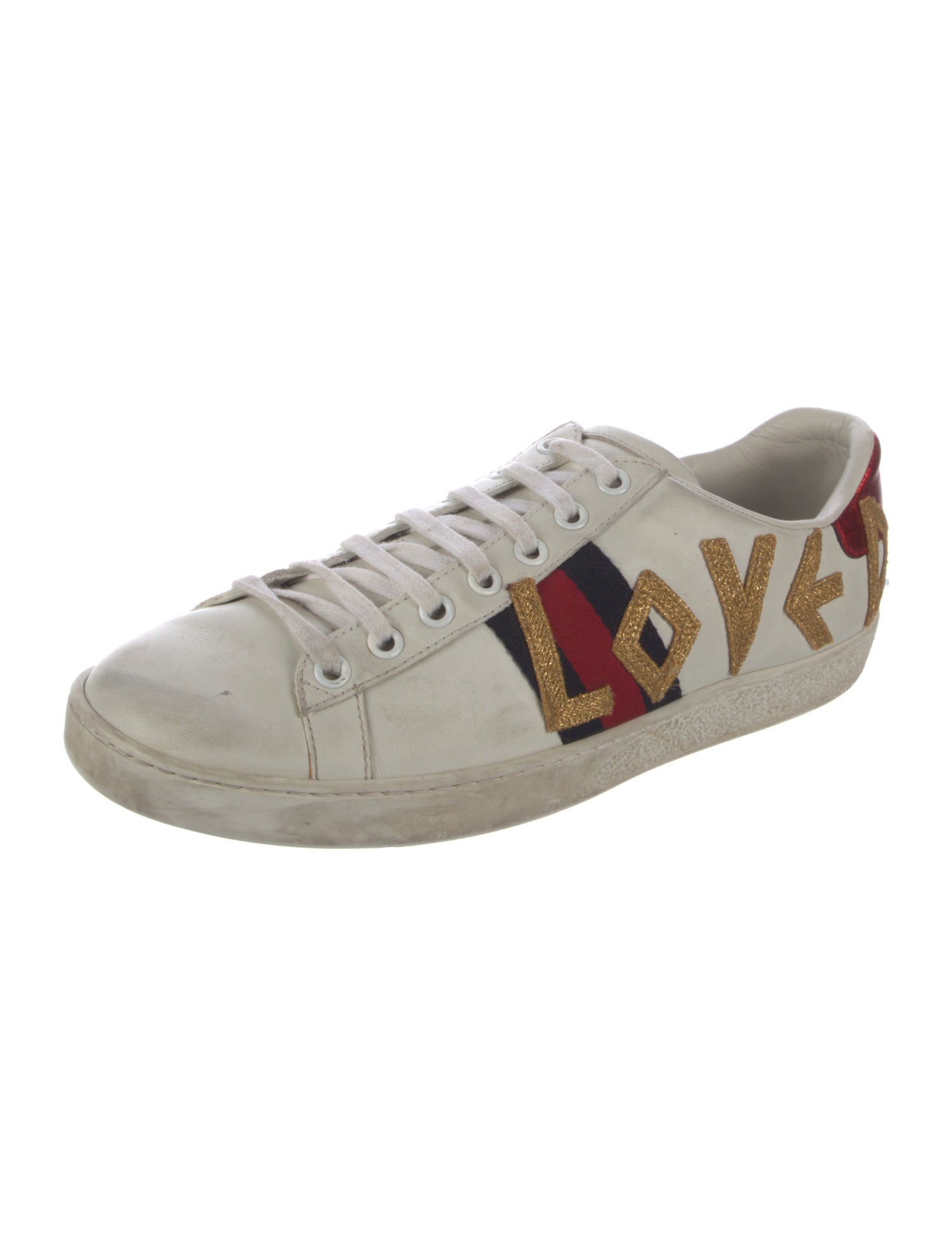 Gucci Sylvie Web Accent Leather Sneakers