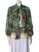 Gucci Silk Printed Button-Up Top
