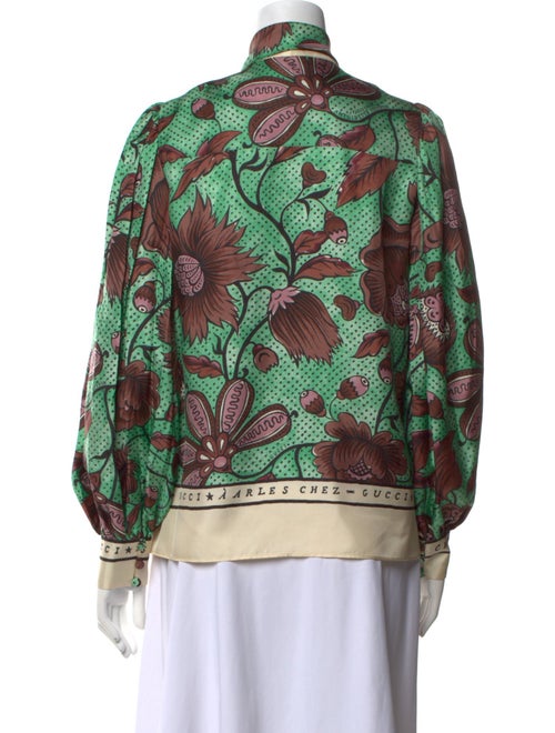 Gucci Silk Printed Button-Up Top