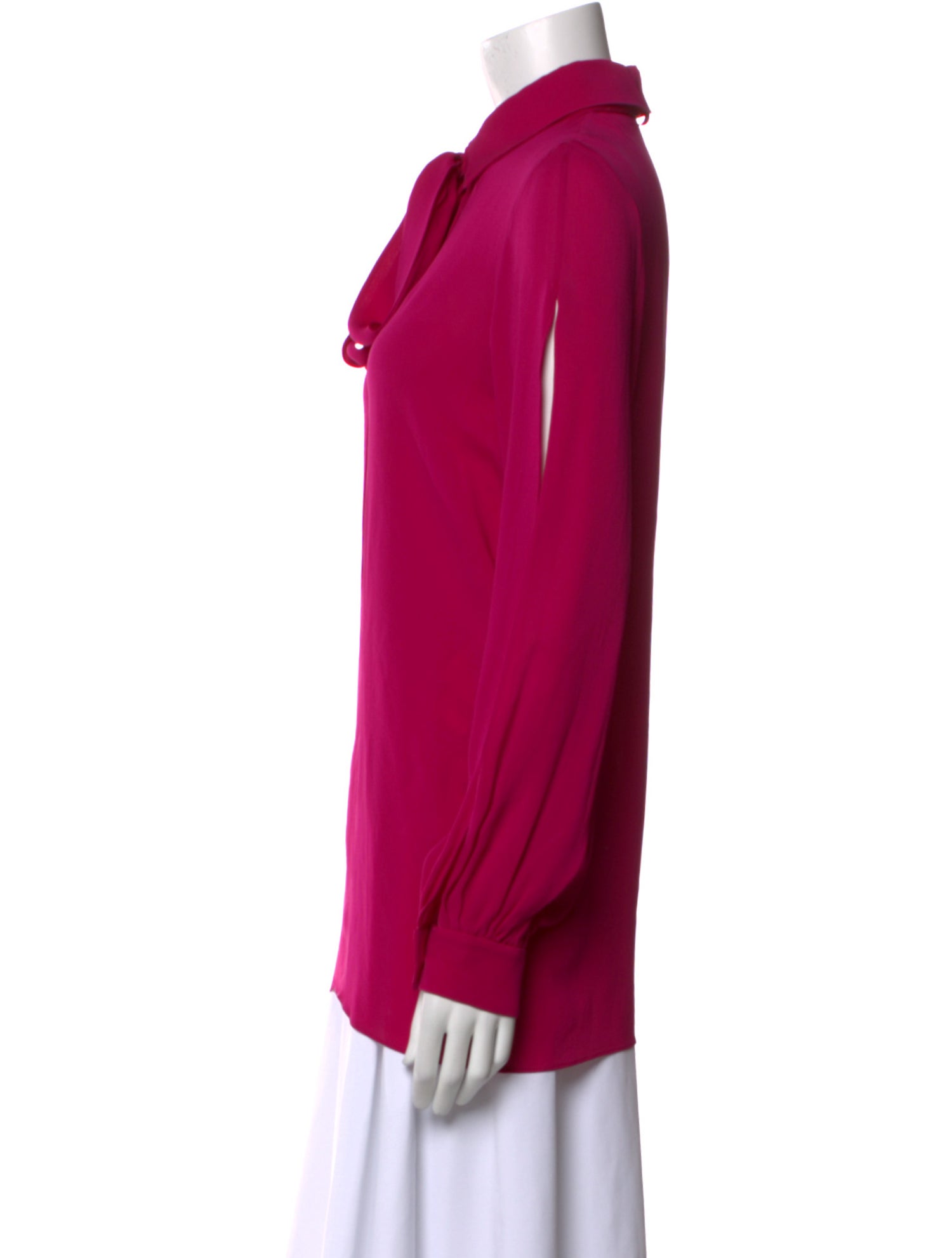 Gucci Silk Mock Neck Blouse