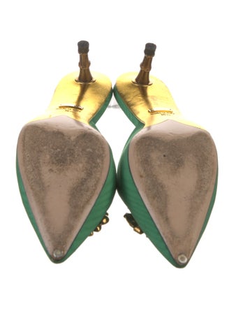 Gucci Double G Logo Crystal Embellishments Mules