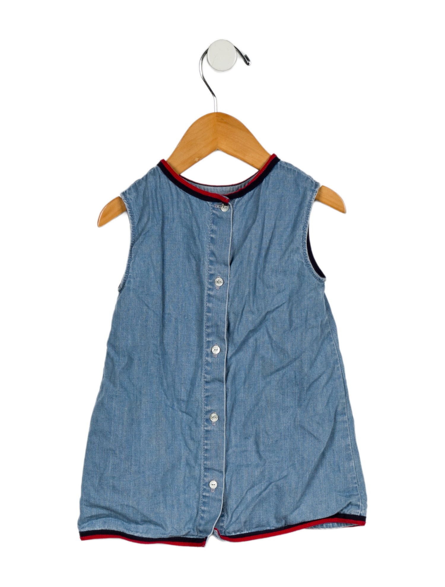 Gucci Toddler Girls' Sleeveless Denim Dress