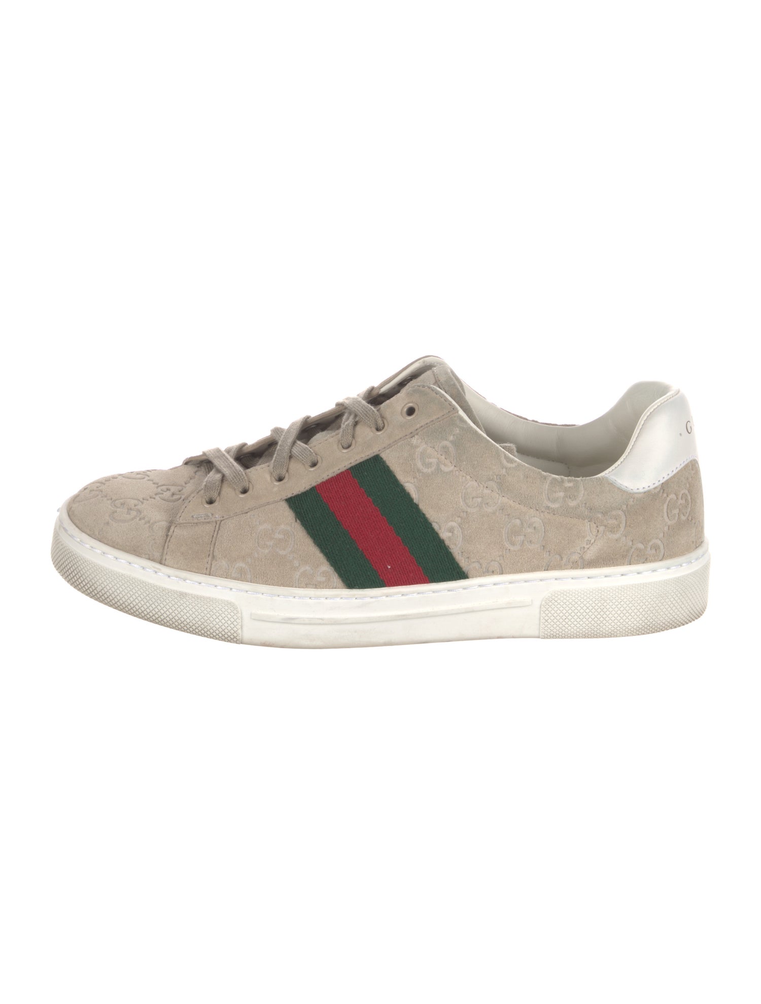 Gucci Web Accent Suede Sneakers