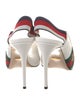 Gucci Web Accent Leather Slingback Pumps