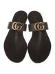 Gucci Double G Logo Leather Slides