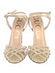 Gucci Patent Leather Crystal Embellishments Sandals