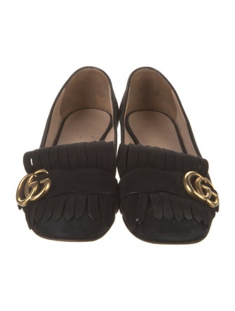 Gucci Double G Logo Suede Pumps
