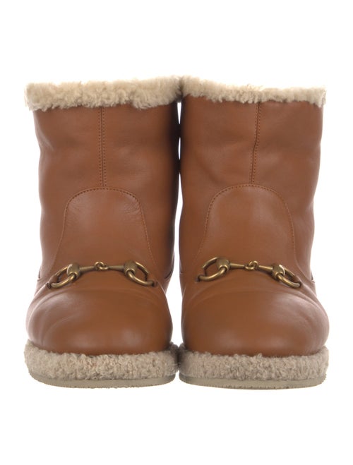 Gucci Horsebit Accent Leather Lace-Up Boots