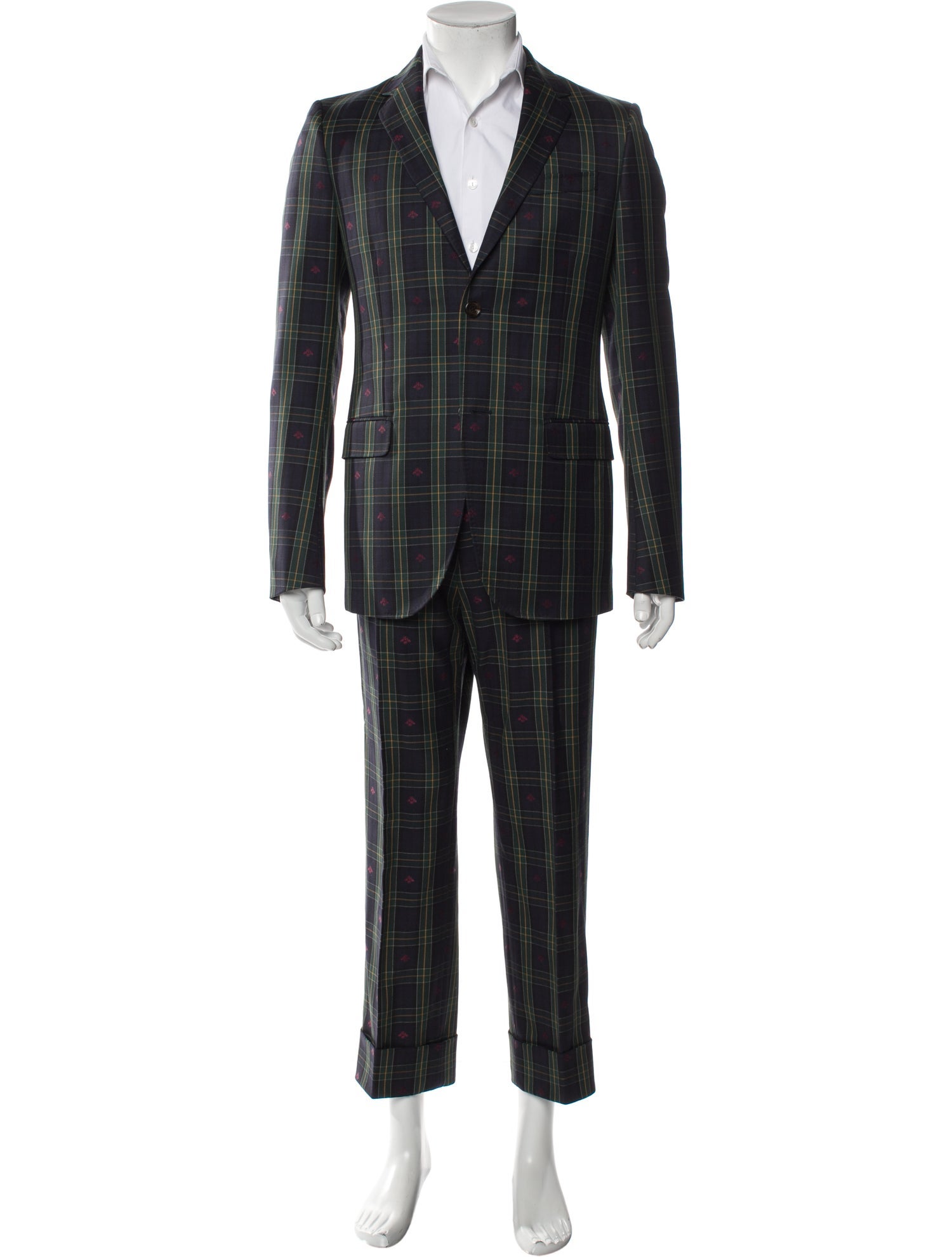 Gucci Bee Accent Wool Two-Piece Suit