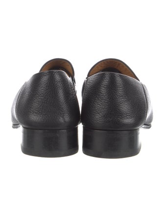 Gucci Web Accent Leather Dress Loafers