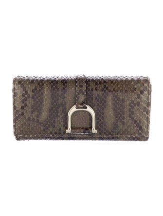 Gucci Greenwich Python Continental Wallet