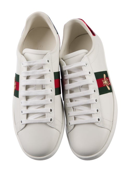 Gucci Web Accent Leather Sneakers