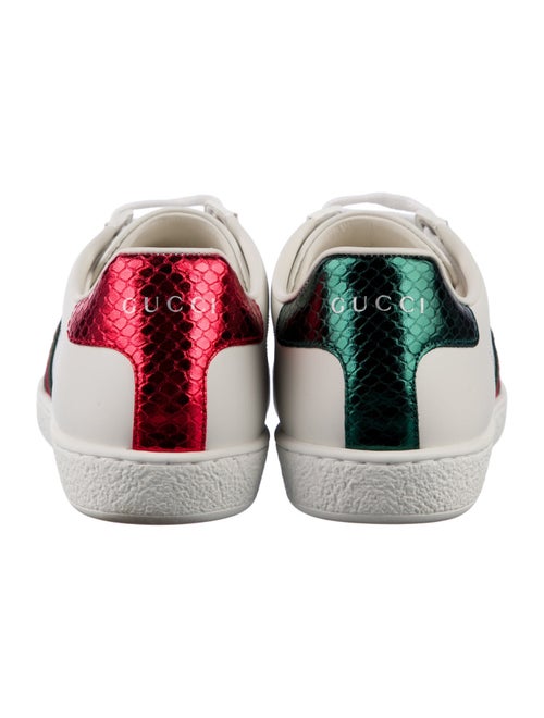 Gucci Web Accent Leather Sneakers