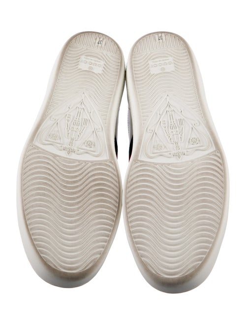 Gucci Web Accent Leather Sneakers