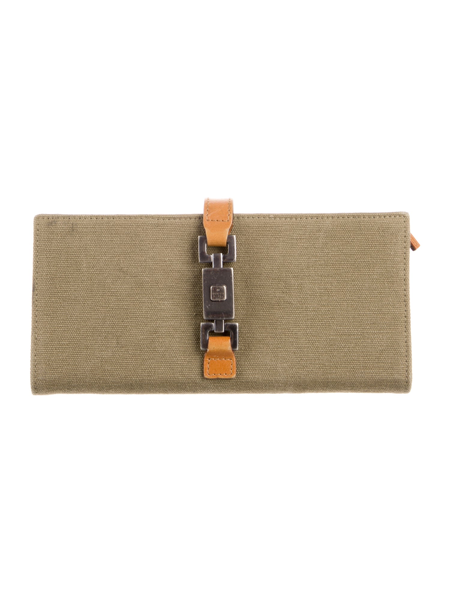 Gucci Piston Lock Accent Canvas Wallet