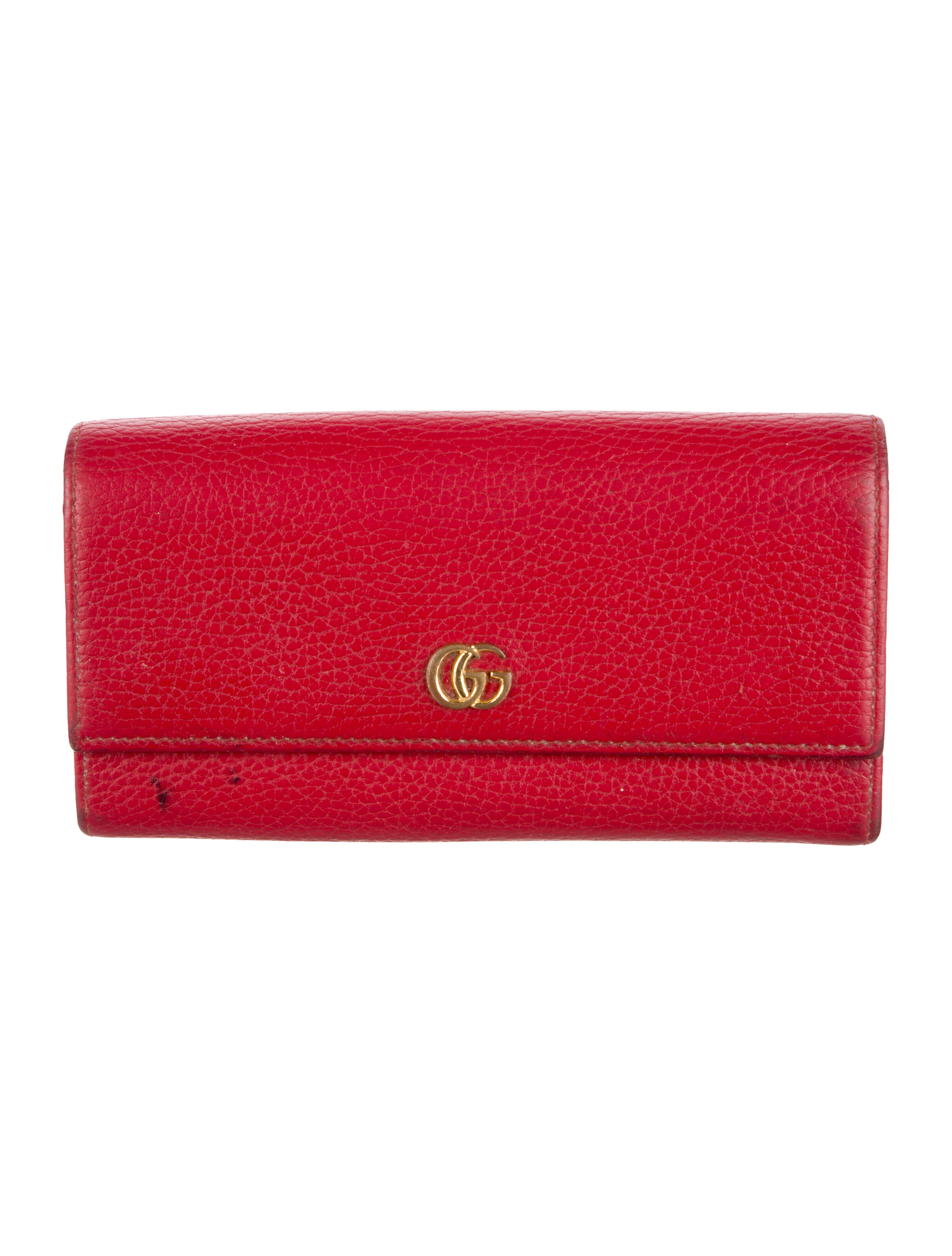 Gucci Double G Logo Leather Continental Wallet