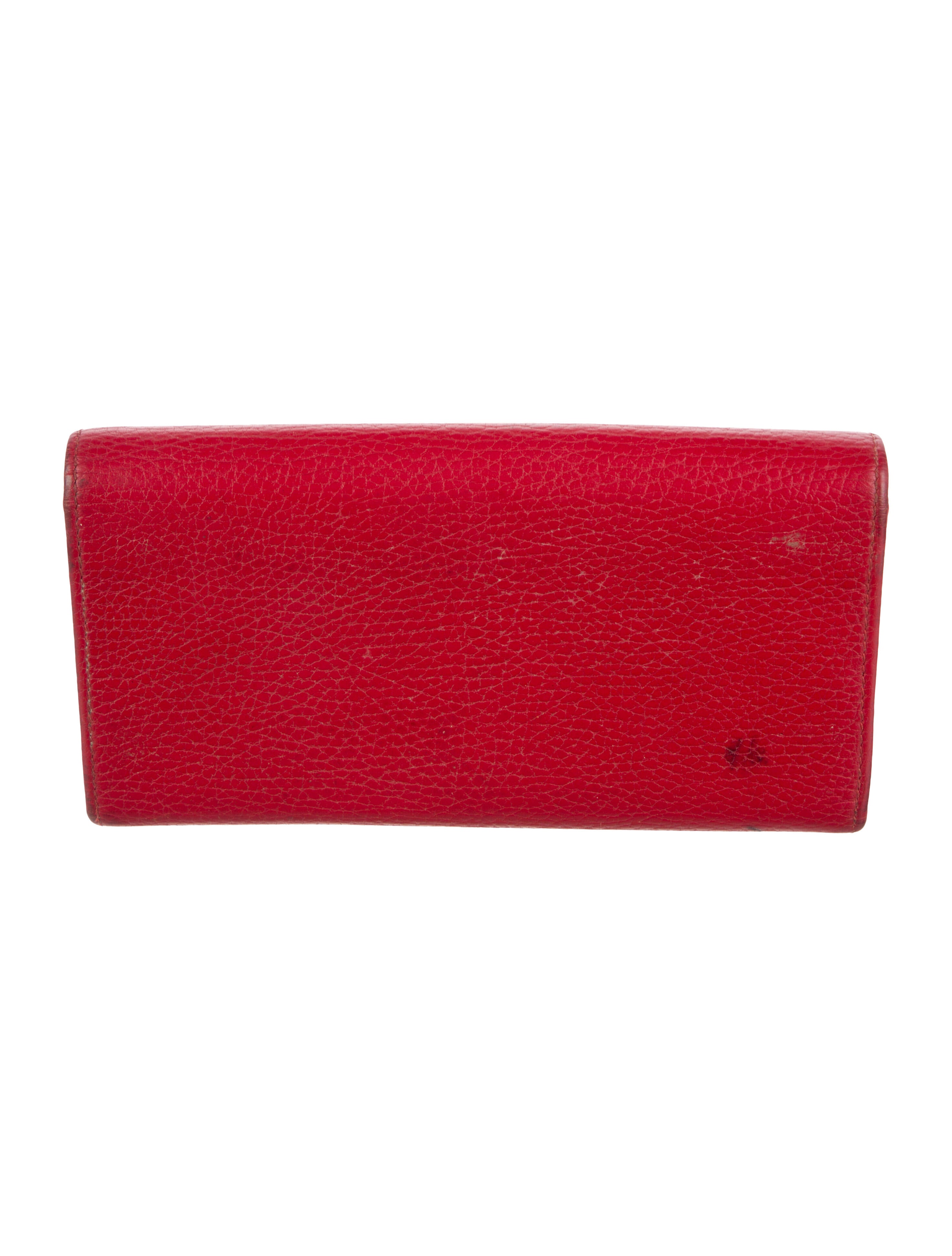 Gucci Double G Logo Leather Continental Wallet