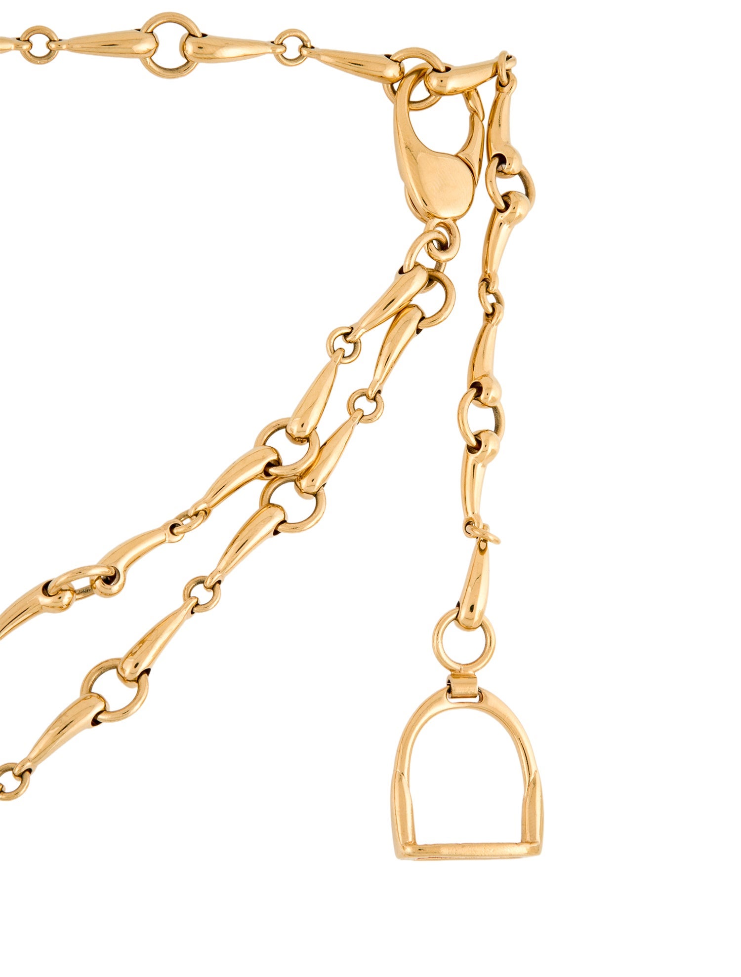 Gucci Horsebit Accent Skinny Chain-Link Belt