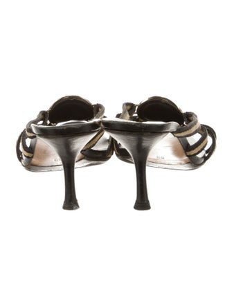 Gucci Interlocking G Logo Leather Slides