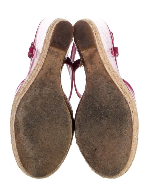 Gucci Microguccissima Pattern Patent Leather Espadrilles