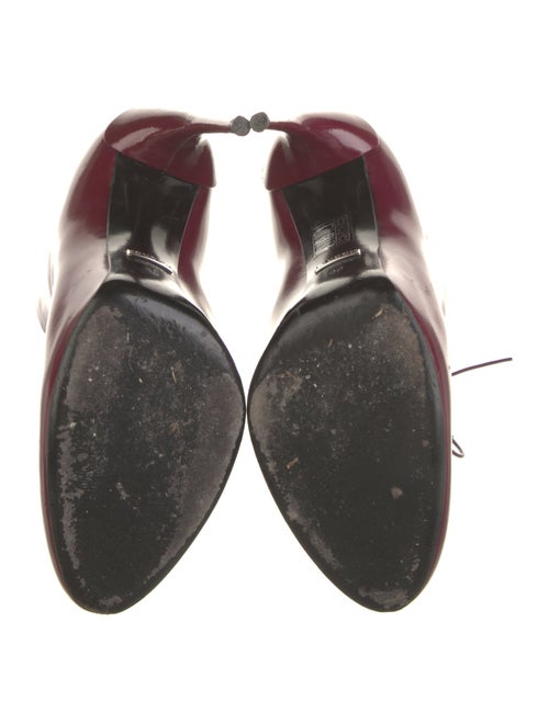 Gucci Patent Leather Lace-Up Boots