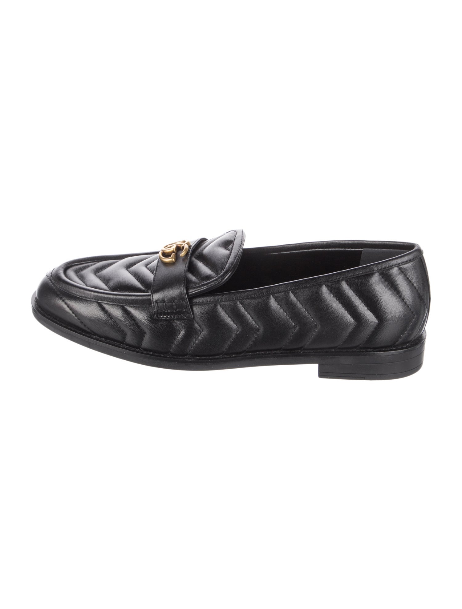 Gucci Double G Logo Leather Loafers