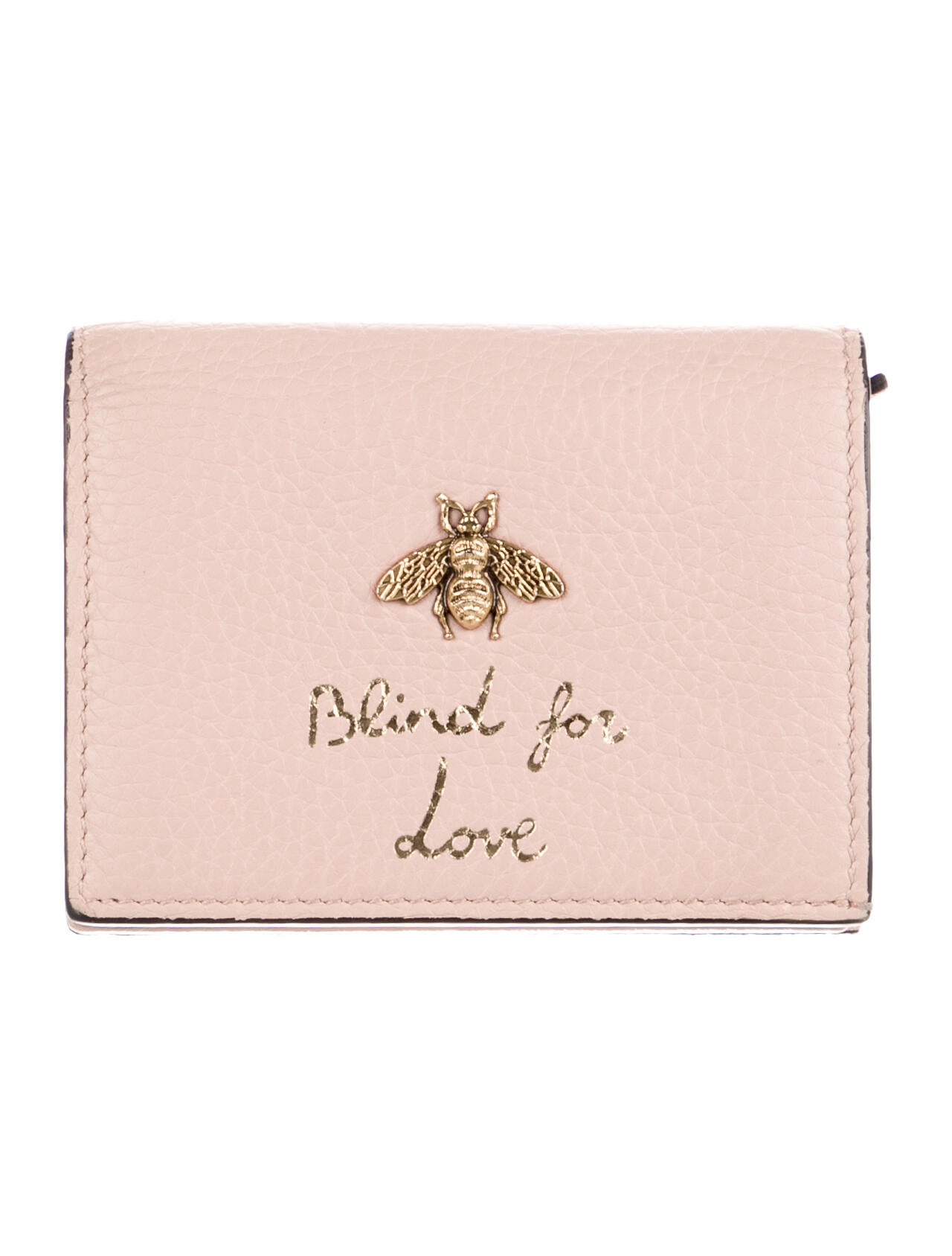 Gucci Bee Accent Leather Card Holder