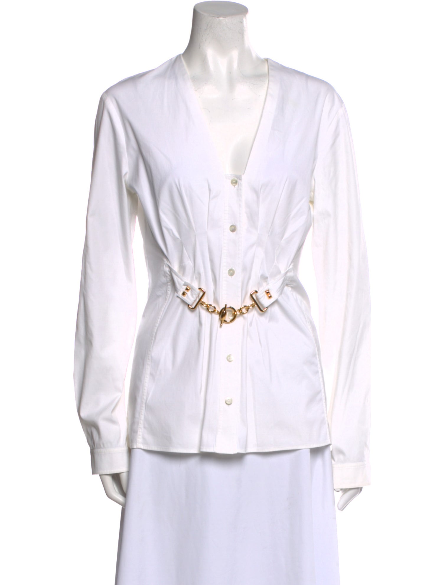 Gucci Long Sleeve Button-Up Top