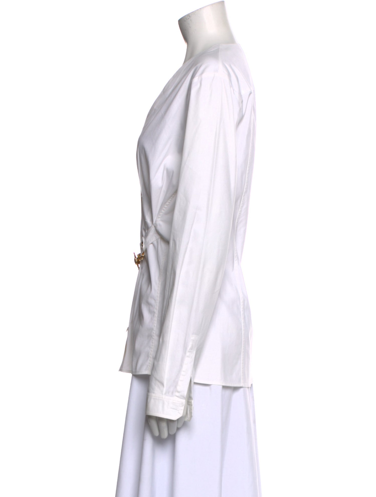 Gucci Long Sleeve Button-Up Top