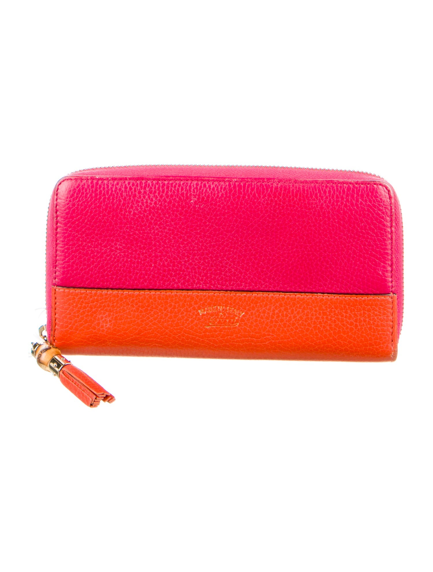 Gucci Bamboo Accent Leather Continental Wallet