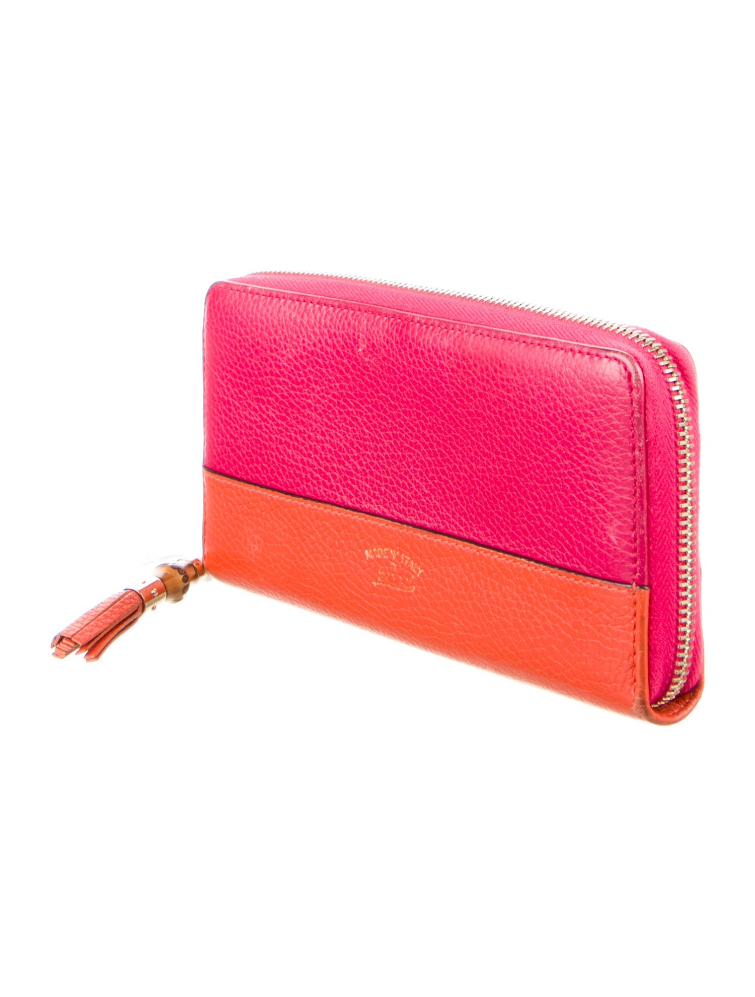 Gucci Bamboo Accent Leather Continental Wallet