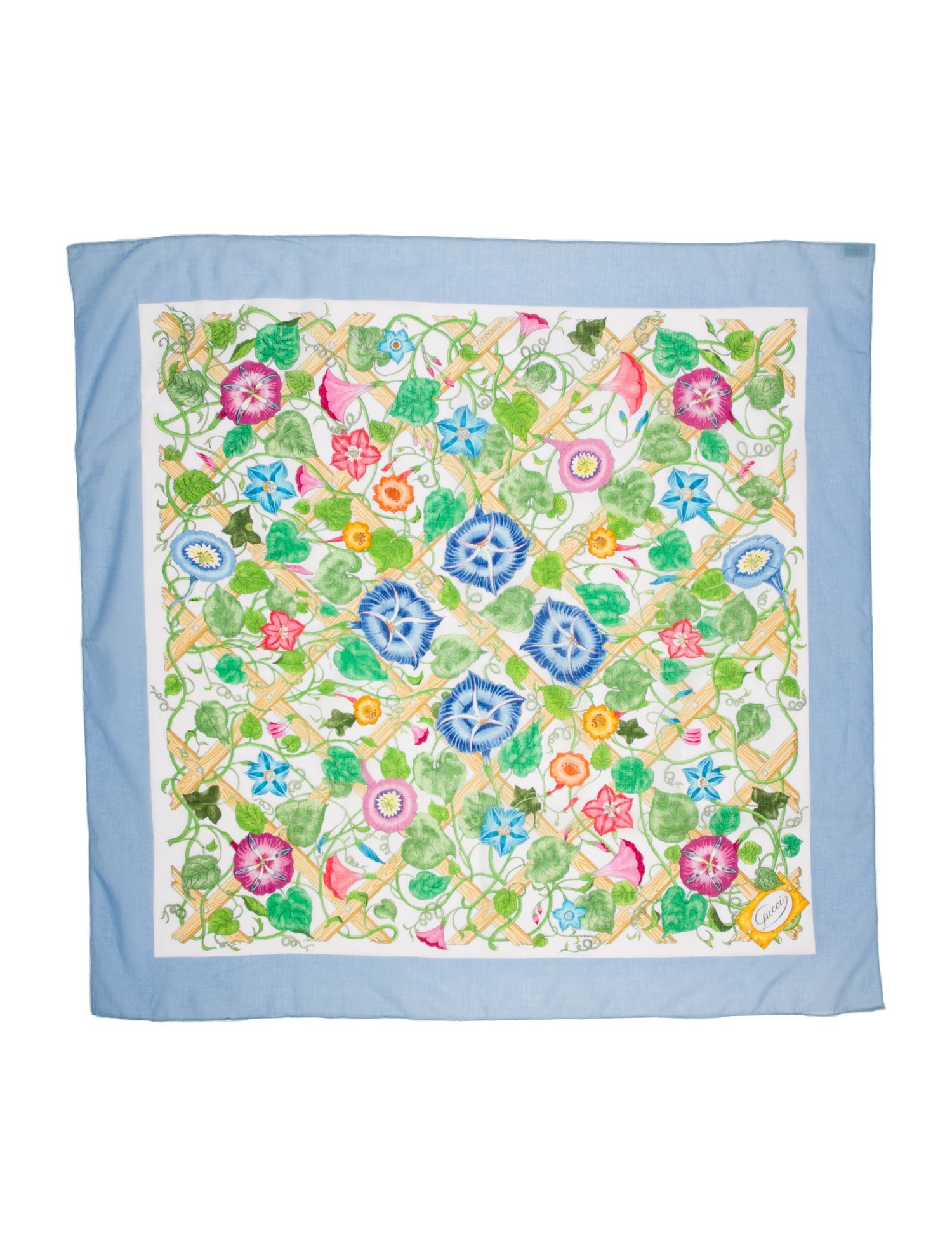 Gucci Vintage Floral Print Scarf