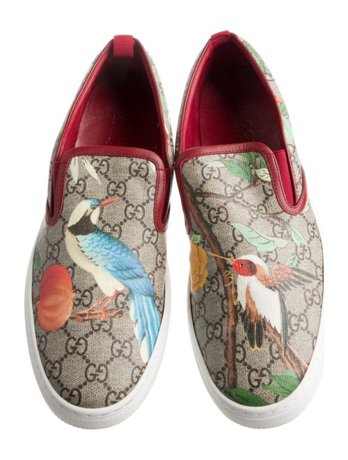 Gucci GG Supreme Leather Trim Embellishment Sneakers