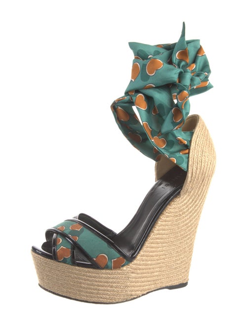 Gucci Silk Printed Espadrilles