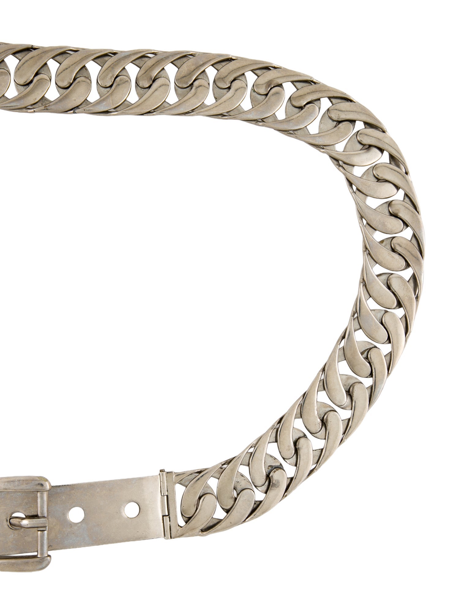 Gucci Metal Chain-Link Accents Waist Belt