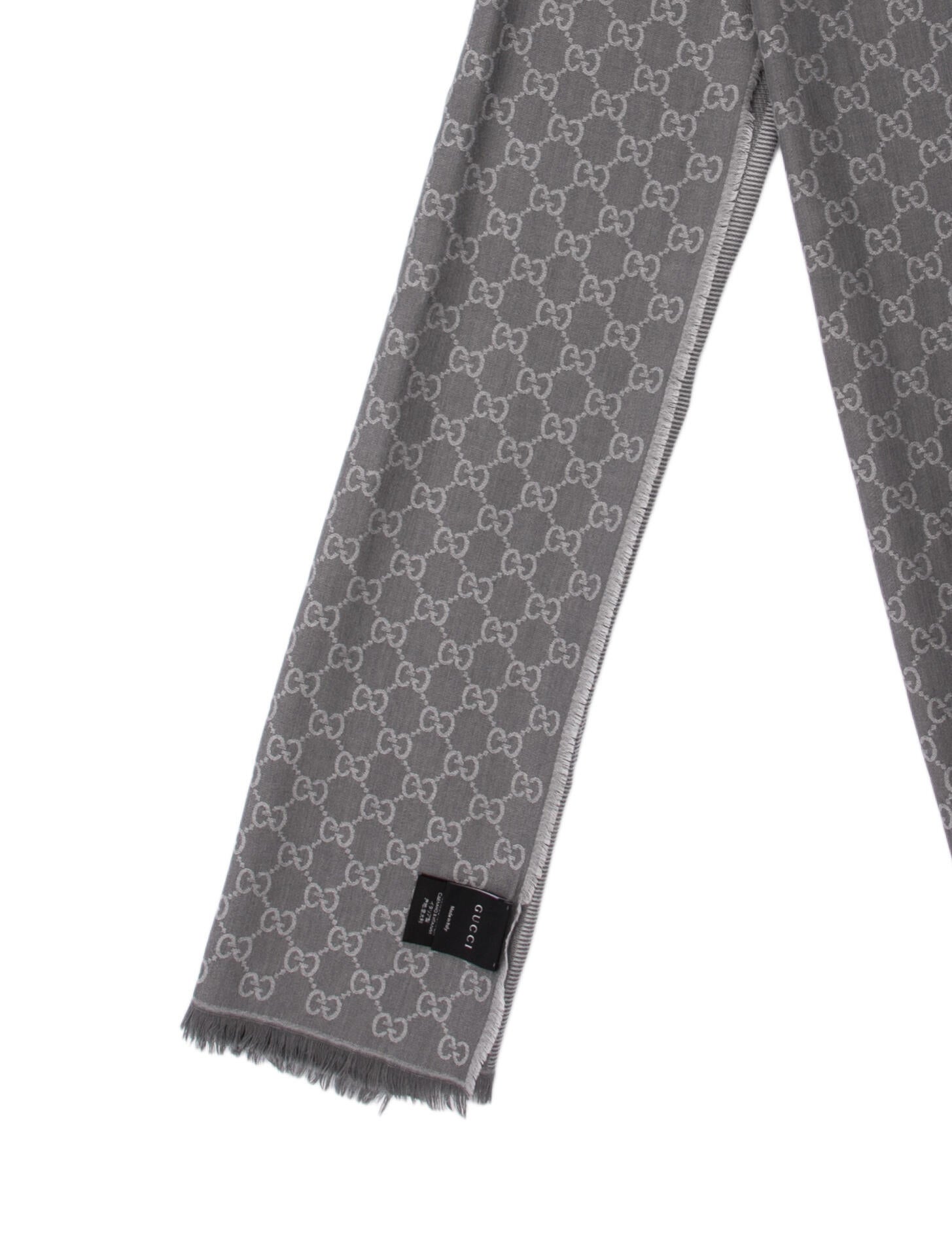 Gucci Wool GG Logo Scarf