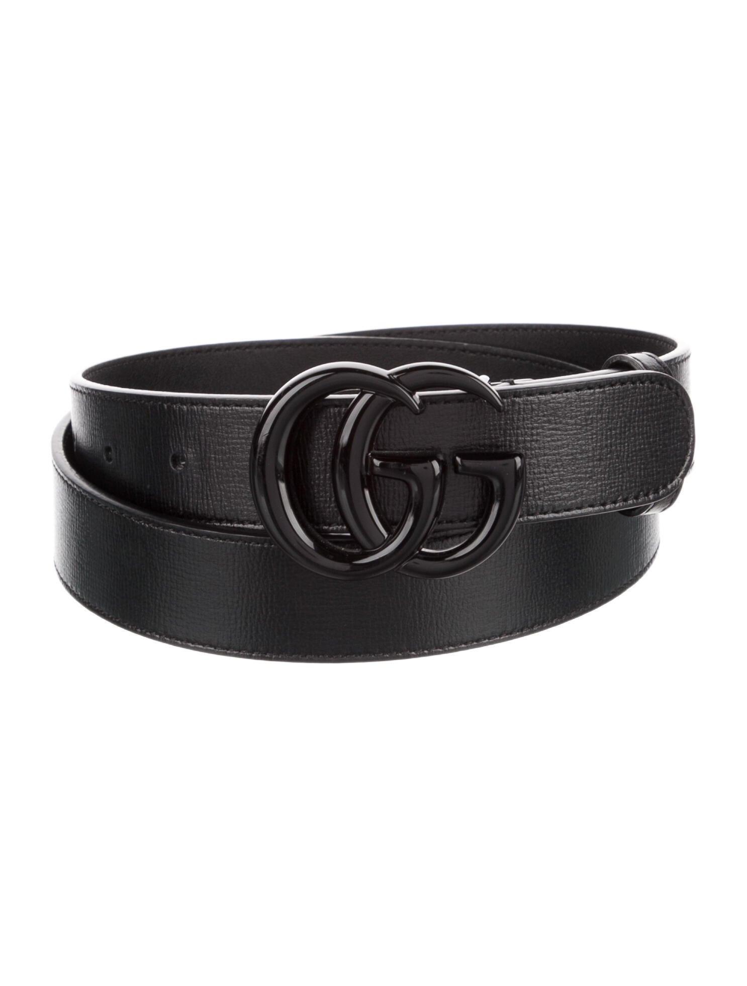 Gucci Running GG Logo Leather Belt