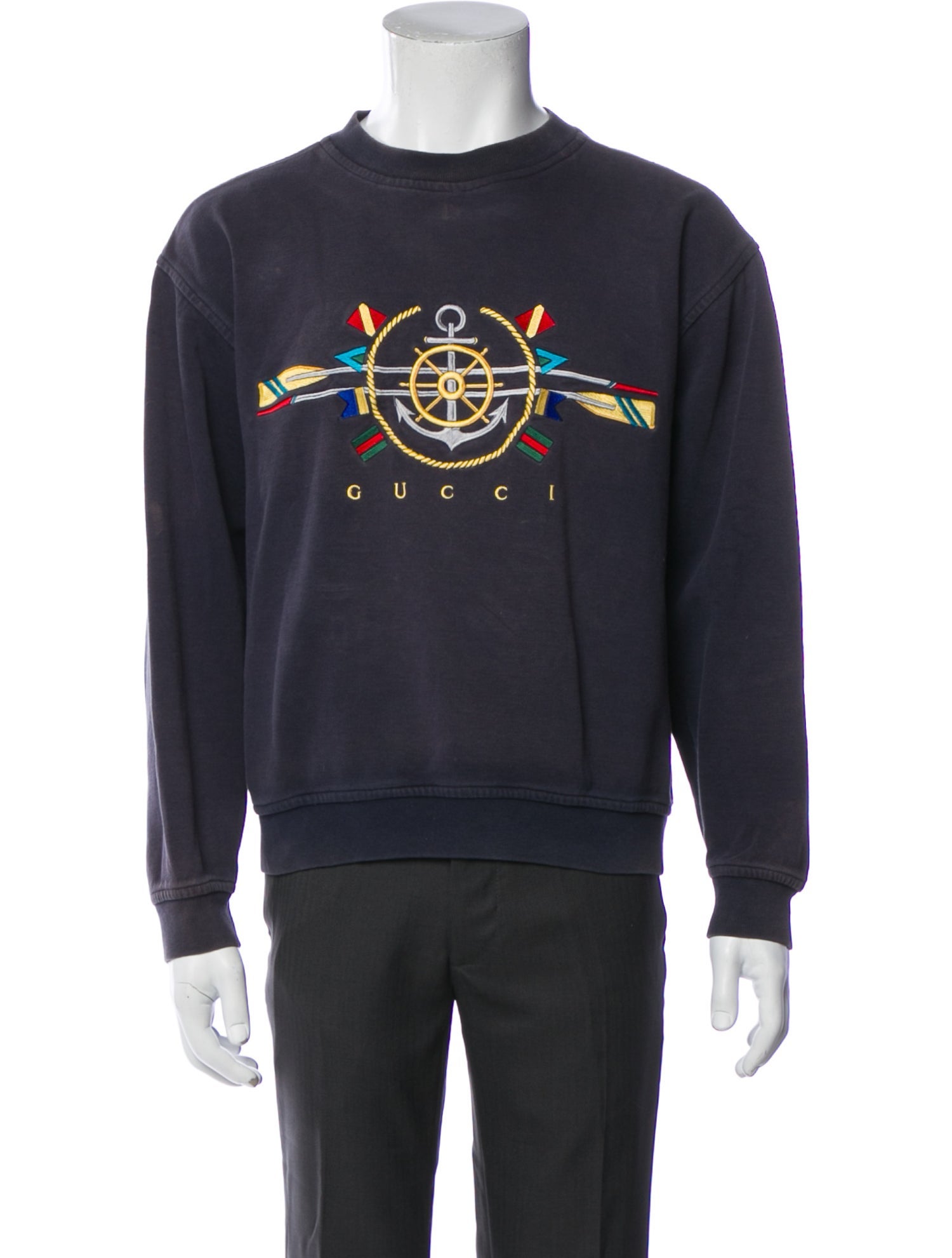 Gucci Web Accent Crew Neck Sweatshirt