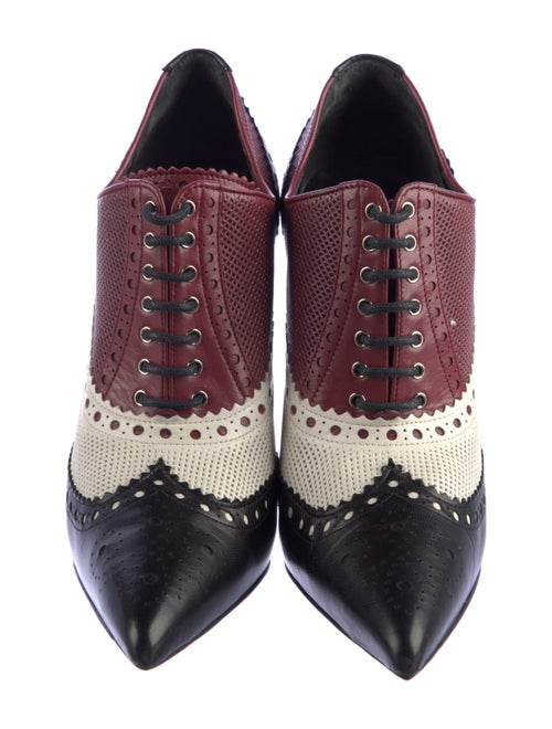 Gucci Leather Colorblock Pattern Pumps