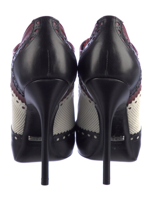 Gucci Leather Colorblock Pattern Pumps