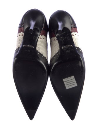 Gucci Leather Colorblock Pattern Pumps