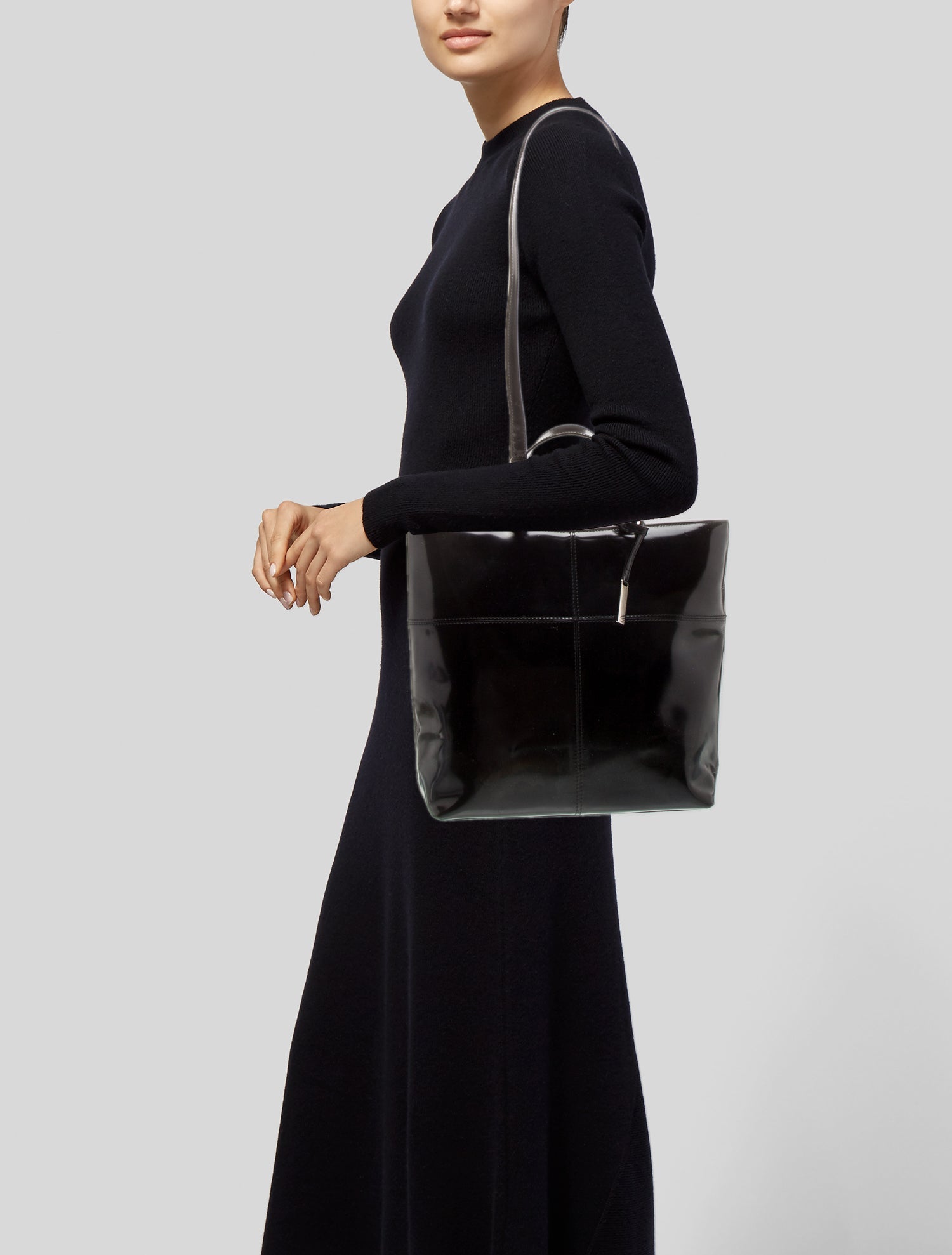 Gucci Patent Leather Top Handle Bag