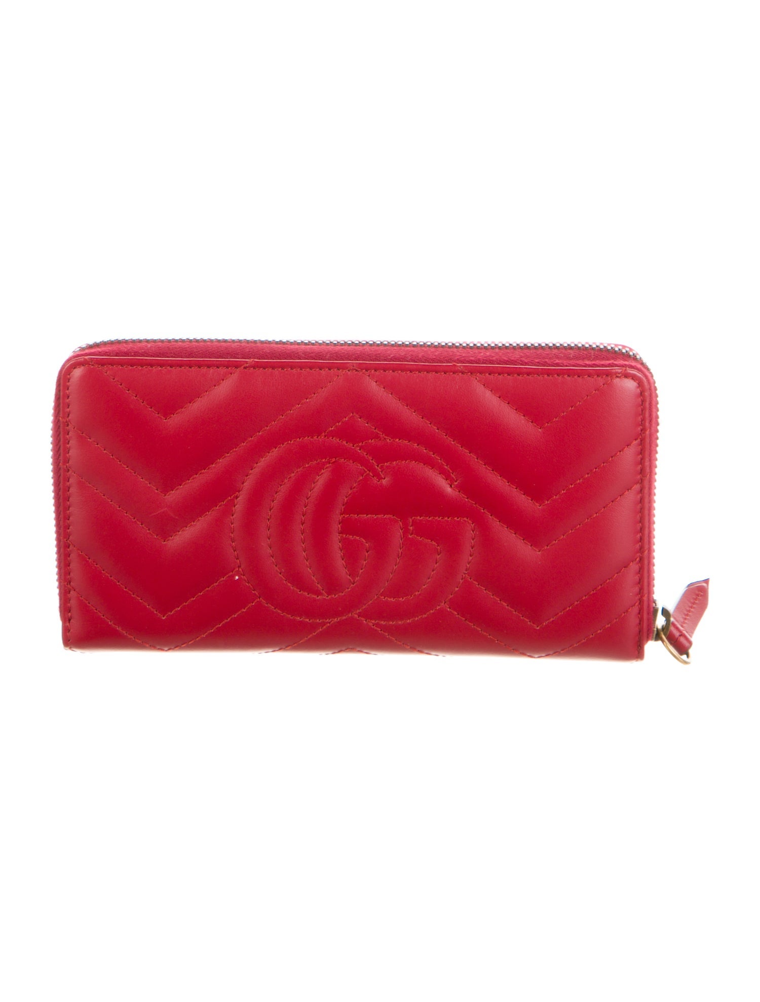 Gucci Double G Logo Leather Continental Wallet
