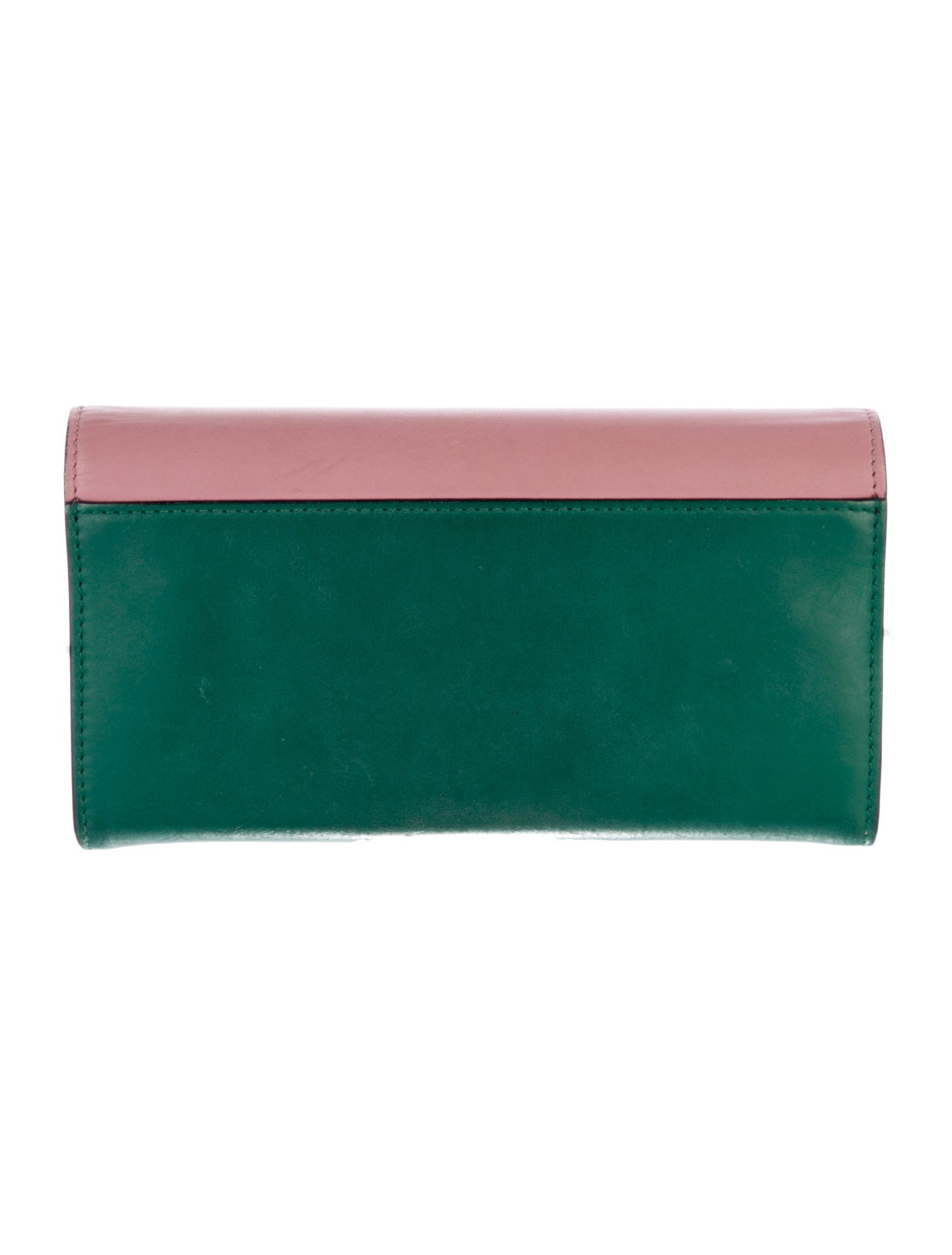 Gucci Leather Colorblock Pattern Continental Wallet