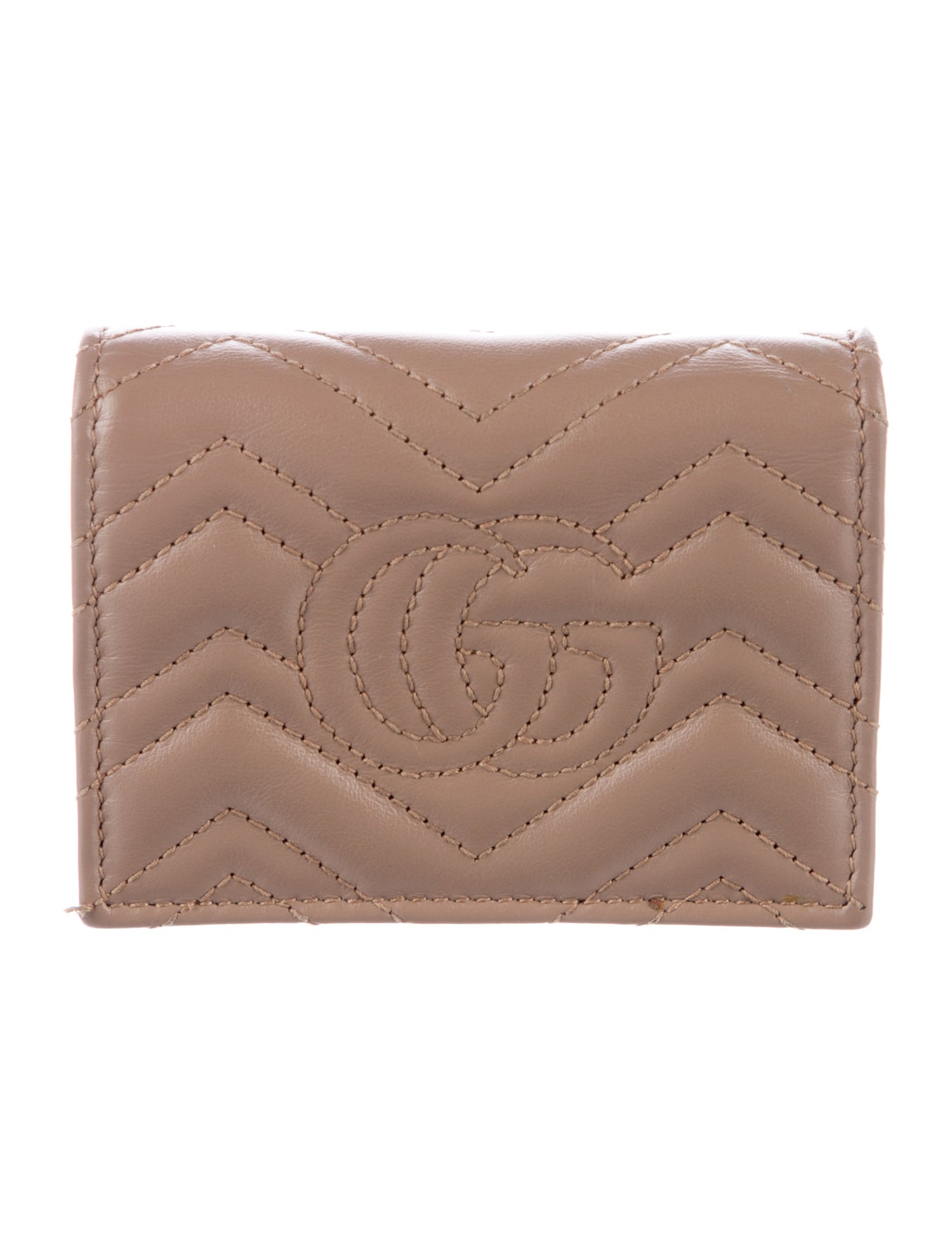 Gucci Matelasse Marmont Double G Logo Compact Wallet