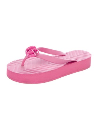Gucci Running GG Logo Rubber Flip Flops