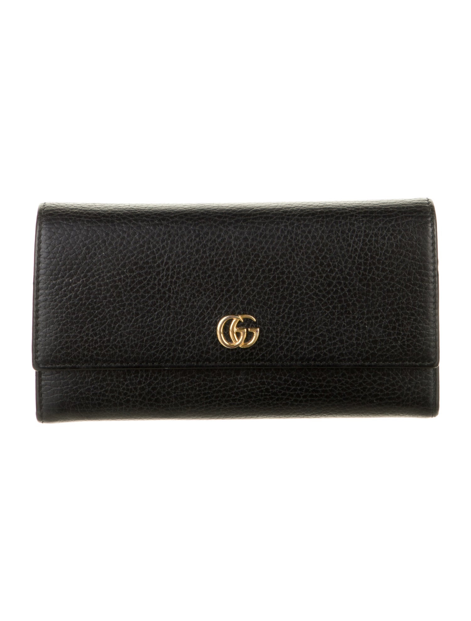 Gucci Double G Logo Leather Continental Wallet
